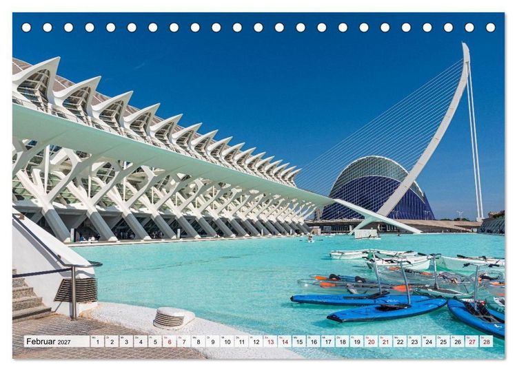 Produktbild: Valencia - Stadt der K&uuml;nste und der Wissenschaft (Tischkalender 2027 DIN A5 quer), CALVENDO Monatskalender