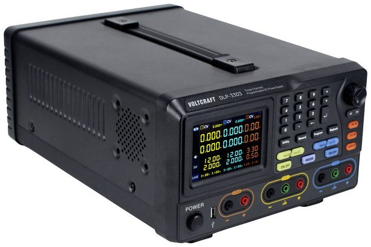 Produktbild: VOLTCRAFT DLP-3303 Labornetzger&auml;t, einstellbar 0 - 30 V 0 - 3 A 198 W RS-232, USB, LAN Slave-Funktion Anzahl Ausg&auml;nge 3 x