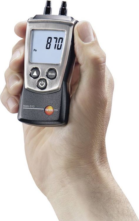 Produktbild: Testo 510 Druck-Messger&auml;t Luftdruck 0 - 100hPa Magnetische R&uuml;ckseite
