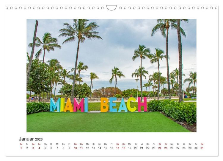 Produktbild: Miami - pulsierende Metropole (Wandkalender 2026 DIN A3 quer), CALVENDO Monatskalender