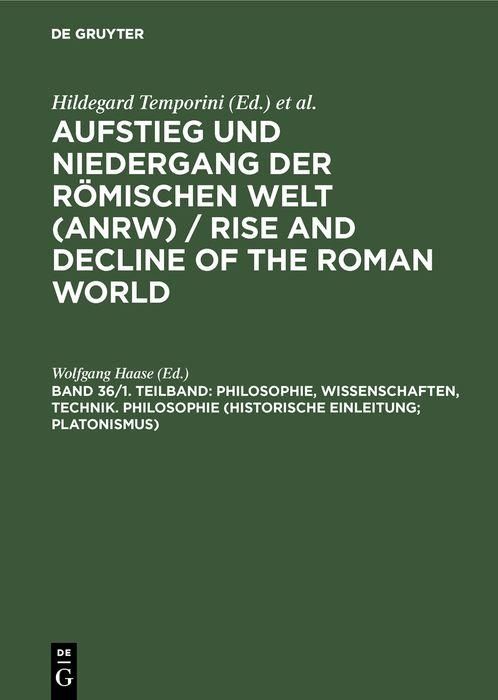 Produktbild: Philosophie, Wissenschaften, Technik. Philosophie (Historische Einleitung; Platonismus)