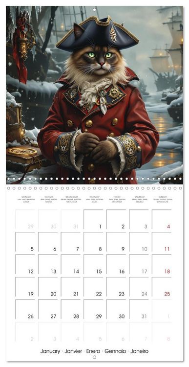 Produktbild: Pirate Cats (Wall Calendar 2026 12 &times; 12 Inch) CALVENDO 12 Month Wall Calendar
