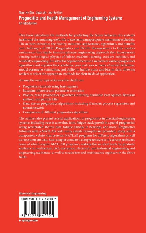 Produktbild: Prognostics and Health Management of Engineering Systems