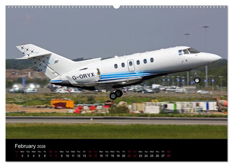 Produktbild: Bizjets (High Quality Premium Wall Calendar 2026 DIN A2 landscape),CALVENDO 12 Month Wall Calendar