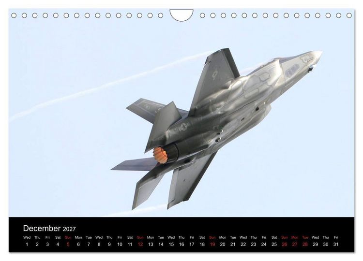 Produktbild: Lockheed Martin F35 Stealth Fighter (Wall Calendar 2027 DIN A4 landscape), CALVENDO 12 Month Wall Calendar