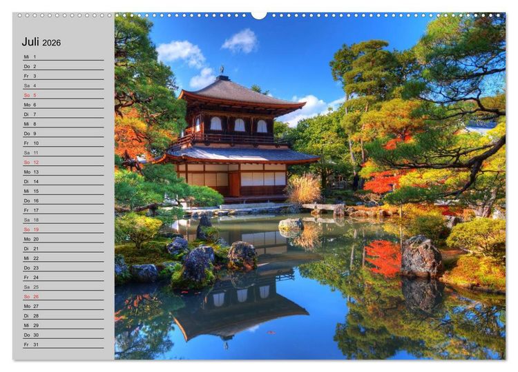 Produktbild: Japan &bull; Impressionen (Wandkalender 2026 DIN A2 quer), CALVENDO Monatskalender