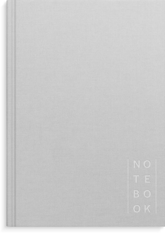 Produktbild: Burde Notizbuch Textil hellgrau liniert A5