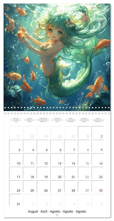 Produktbild: Mermaid Dreams - A Year of Enchanted Oceans (Wall Calendar 2026 12 &times; 12 Inch) CALVENDO 12 Month Wall Calendar