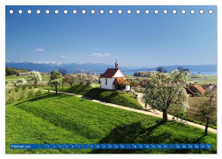 Produktbild: Romantische Kirchen und Kapellen (Tischkalender 2026 DIN A5 quer), CALVENDO Monatskalender