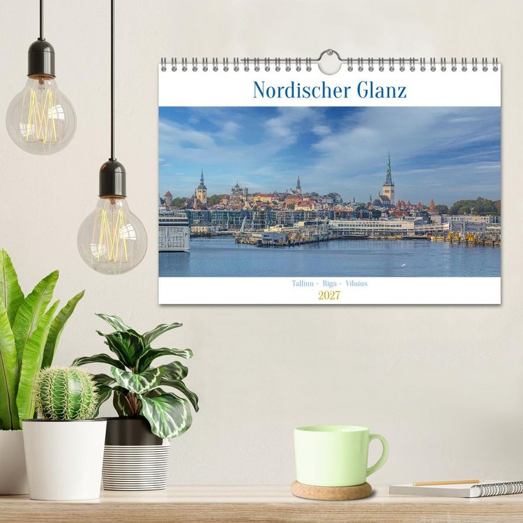Produktbild: Nordischer Glanz &ndash; Tallinn - Riga - Vilnius (Wandkalender 2027 DIN A4 quer), CALVENDO Monatskalender
