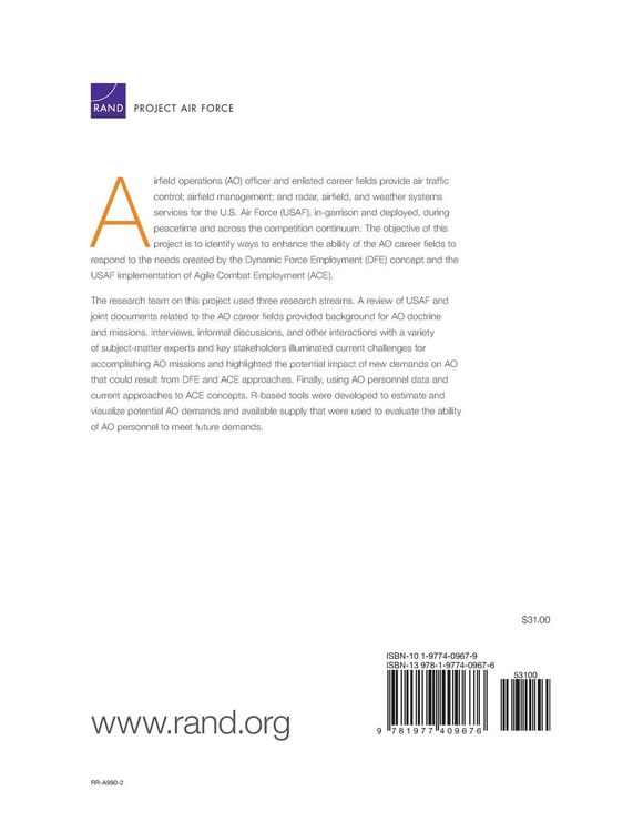 Produktbild: Organizing and Training Airfield Operations Capabilities for Emerging Expeditionary Operations