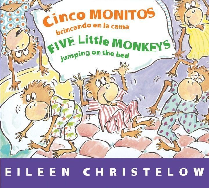 Produktbild: Five Little Monkeys Jumping on the Bed/Cinco Monitos Brincando En La Cama