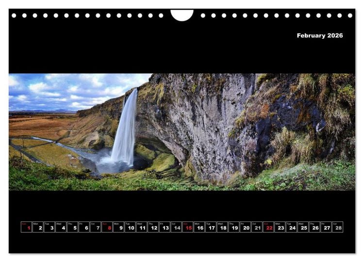 Produktbild: Iceland - Panoramic photographies (Wall Calendar 2026 DIN A4 landscape), CALVENDO 12 Month Wall Calendar