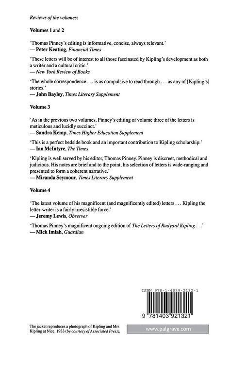 Produktbild: The Letters of Rudyard Kipling