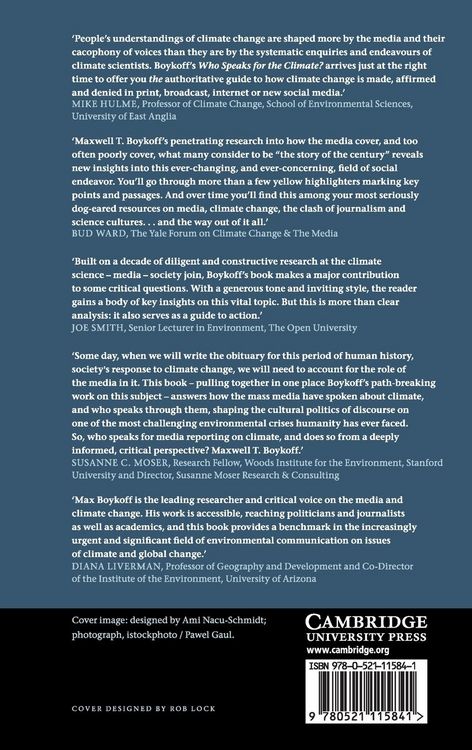 Produktbild: Who Speaks for the Climate?
