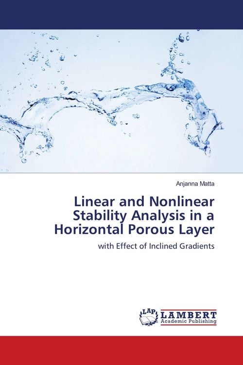 Produktbild: Linear and Nonlinear Stability Analysis in a Horizontal Porous Layer