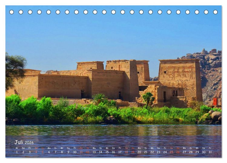 Produktbild: Zwischen Luxor und Abu Simbel - Eine Reise durch die Dynastien (Tischkalender 2026 DIN A5 quer), CALVENDO Monatskalender