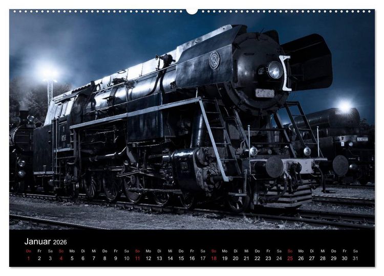 Produktbild: Lokomotiven 2026 (Wandkalender 2026 DIN A2 quer), CALVENDO Monatskalender