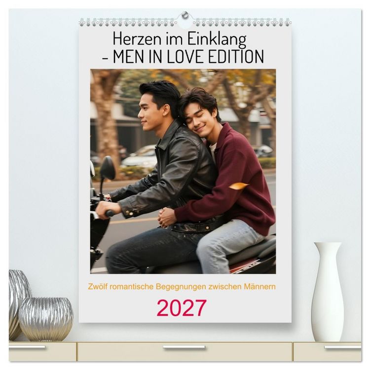 Produktbild: Herzen im Einklang - MEN IN LOVE EDITION (hochwertiger Premium Wandkalender 2027 DIN A2 hoch), Kunstdruck in Hochglanz