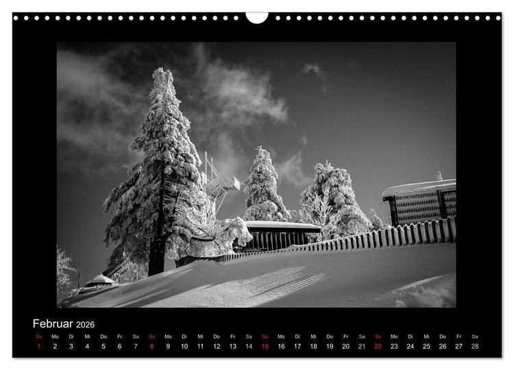 Produktbild: Harz-Bilder in monochrome (Wandkalender 2026 DIN A3 quer), CALVENDO Monatskalender