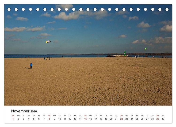 Produktbild: Ostseeheilbad Travem&uuml;nde - L&uuml;becks sch&ouml;nste Tochter (Tischkalender 2026 DIN A5 quer), CALVENDO Monatskalender