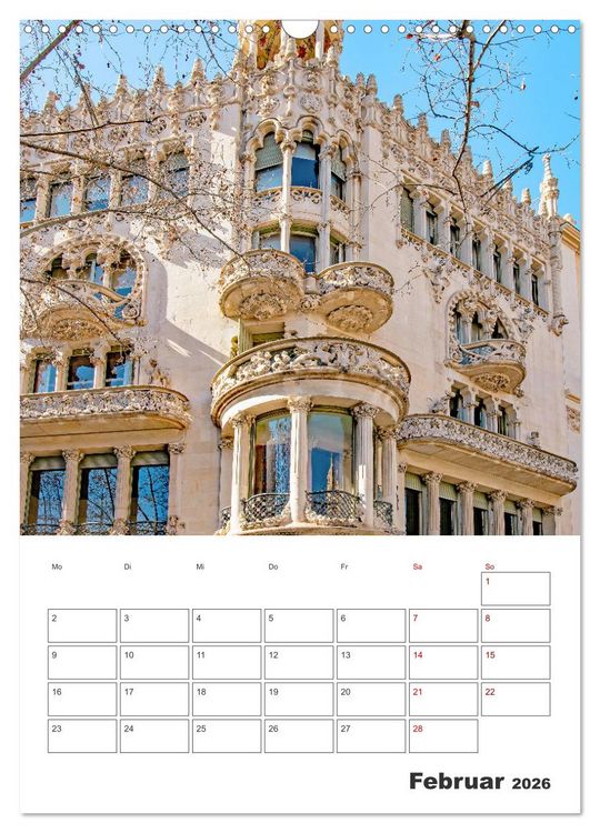 Produktbild: Barcelona - Urlaubsplaner (Wandkalender 2026 DIN A3 hoch), CALVENDO Monatskalender