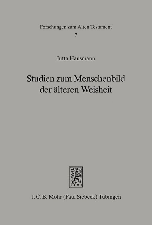 Produktbild: Studien zum Menschenbild der &auml;lteren Weisheit (Spr 10ff)