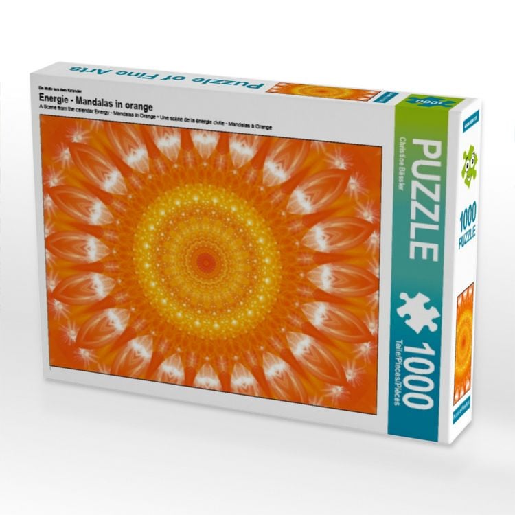 Produktbild: CALVENDO Puzzle Ein Motiv aus dem Kalender Energie - Mandalas in orange 1000 Teile Puzzle quer | 1000 Teile Lege-Gr&ouml;&szlig;e 64 &times; 48 cm Foto-Puzzle f&uuml;r gl&uuml;ckliche Stunden