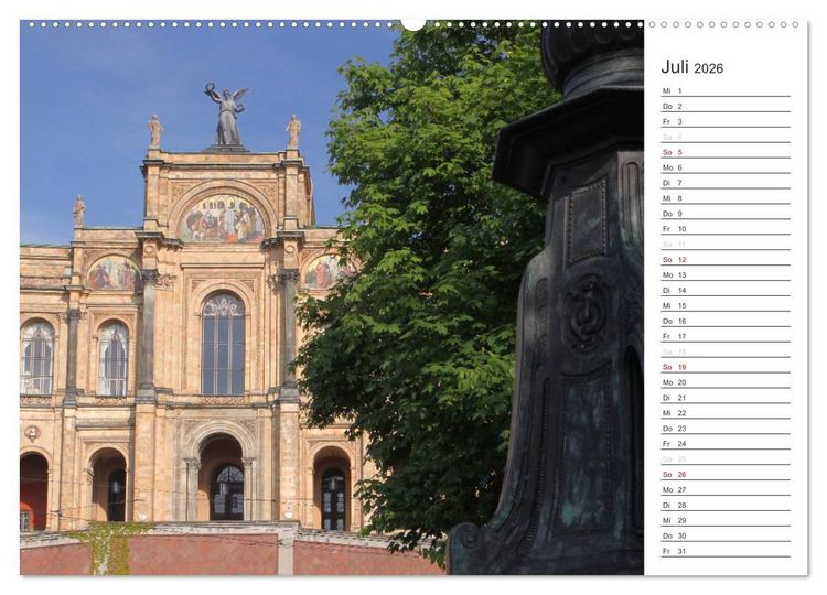 Produktbild: M&uuml;nchen - Die Sch&ouml;ne (hochwertiger Premium Wandkalender 2026 DIN A2 quer), Kunstdruck in Hochglanz