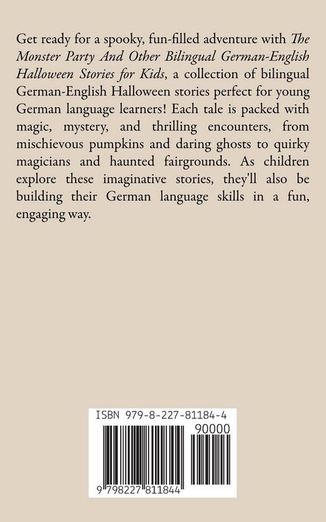 Produktbild: The Monster Party And Other Bilingual German-English Halloween Stories for Kids