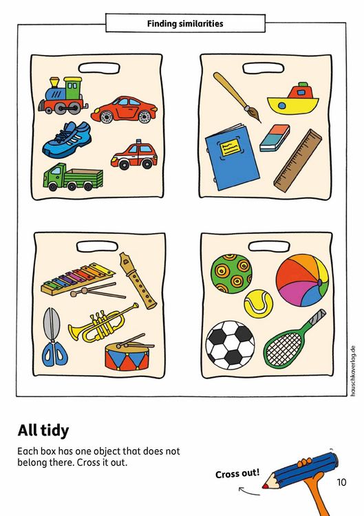 Produktbild: Kindergarten Activity Book from age 4 years - Spot the difference - for kids, boy and girl