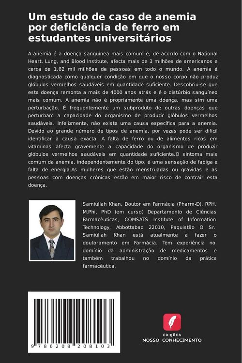 Produktbild: Um estudo de caso de anemia por defici&ecirc;ncia de ferro em estudantes universit&aacute;rios