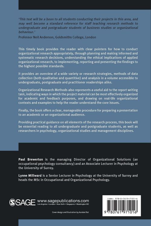 Produktbild: Organizational Research Methods