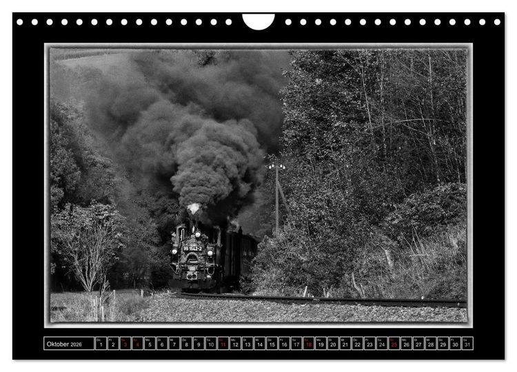 Produktbild: Unter Dampf - Mit der Pre&szlig;nitztalbahn durchs Erzgebirge (Wandkalender 2026 DIN A4 quer), CALVENDO Monatskalender