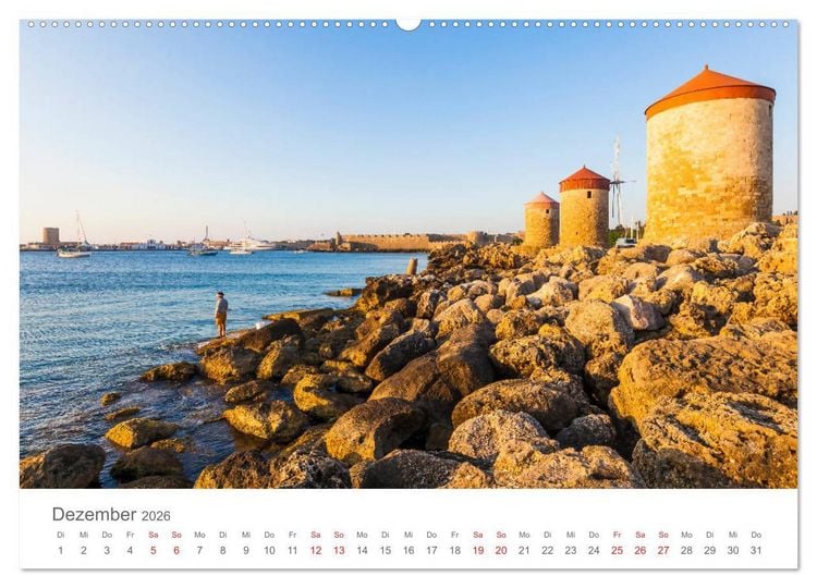 Produktbild: RHODOS Impressionen (hochwertiger Premium Wandkalender 2026 DIN A2 quer), Kunstdruck in Hochglanz
