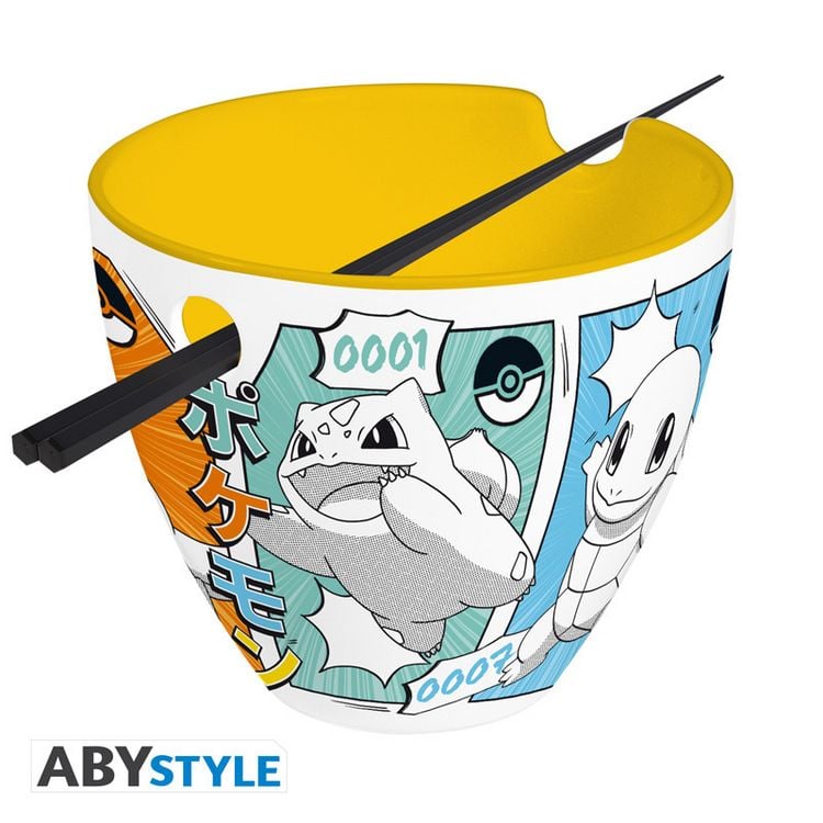 Produktbild: POKEMON - Ramen Bowl with chopsticks - "Starters Manga"