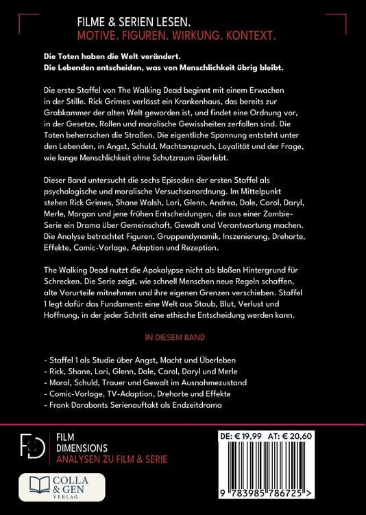 Produktbild: The Walking Dead Staffel 1: Psychologie, Macht und Moral am Ende der Welt (Film Dimensions)