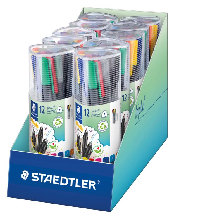 Produktbild: STAEDTLER triplus fineliner 334 Fineliner, Dreikantdose 12er Set, 334 PR12