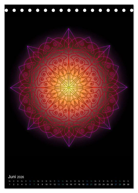 Produktbild: Mandala-Kalender 2026 (Tischkalender 2026 DIN A5 hoch), CALVENDO Monatskalender