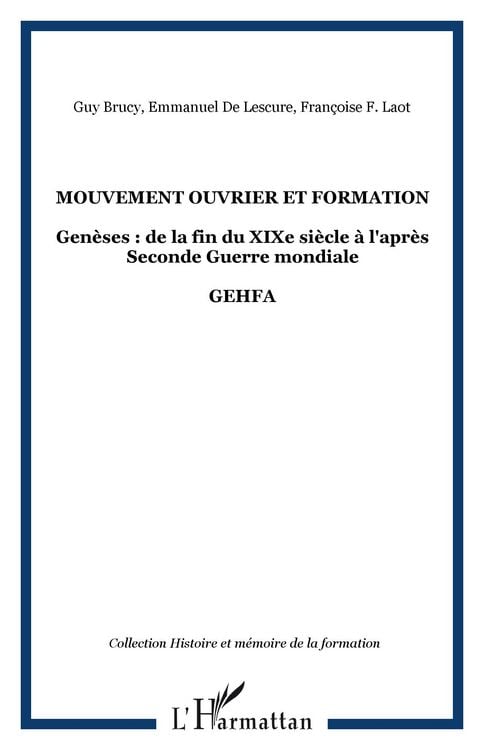 Produktbild: Mouvement ouvrier et formation