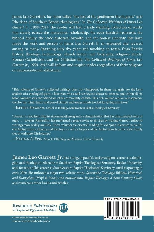 Produktbild: The Collected Writings of James Leo Garrett Jr., 1950-2015
