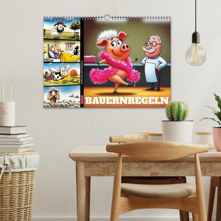 Produktbild: Bauernregeln, unsinnig und am&uuml;sant (Wandkalender 2026 DIN A3 quer), CALVENDO Monatskalender