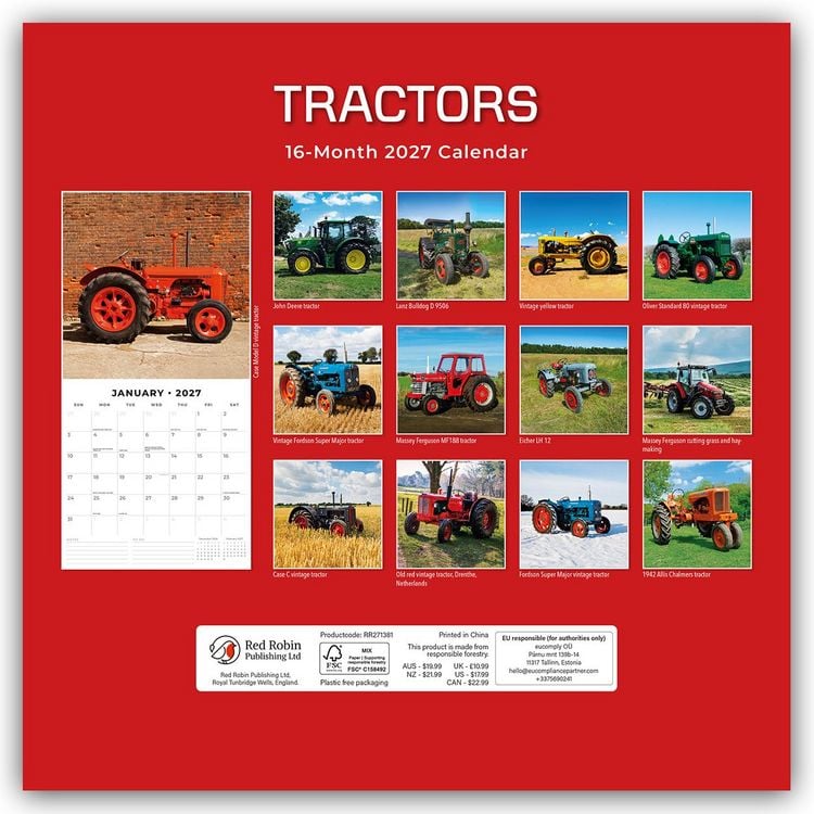 Produktbild: Tractors &ndash; Traktoren 2027 &ndash; 16-Monatskalender
