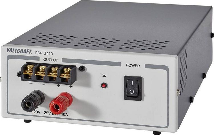 Produktbild: VOLTCRAFT FSP 2410 Labornetzger&auml;t, Festspannung 24 - 29 V/DC 10 A 240 W Anzahl Ausg&auml;nge 1 x