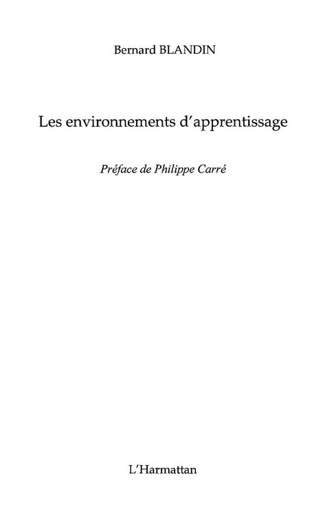 Produktbild: Environnements d'apprentissageLes
