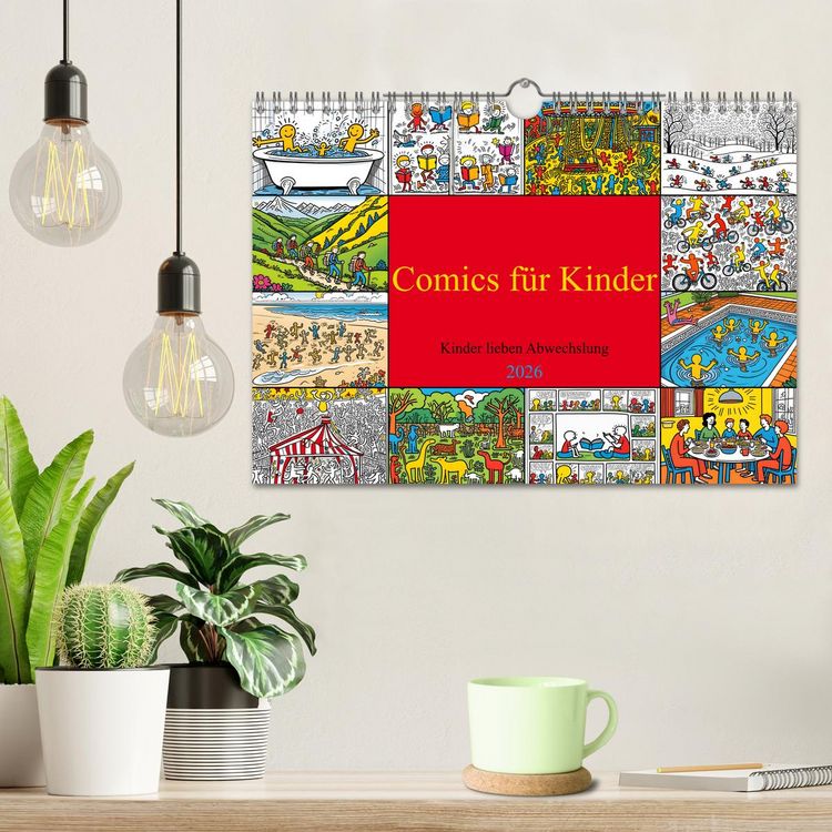 Produktbild: Comics f&uuml;r Kinder . Kinder lieben Abwechslung (Wandkalender 2026 DIN A4 quer), CALVENDO Monatskalender