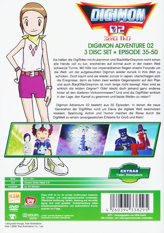 Produktbild: Digimon Adventure 02 (Volume 3: Episode 35-50) [3 DVDs]