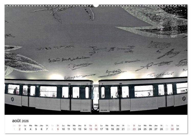 Produktbild: Paris M&eacute;tropolitain (Calendrier mural 2026 DIN A2 vertical) calendrier de bureau