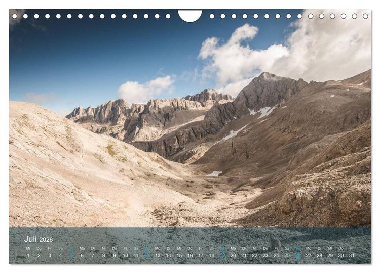 Produktbild: die dolomiten (Wandkalender 2026 DIN A4 quer), CALVENDO Monatskalender