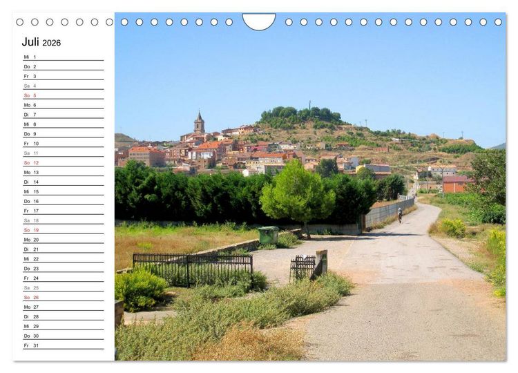 Produktbild: Jakobsweg - Camino Frances (Wandkalender 2026 DIN A4 quer), CALVENDO Monatskalender
